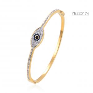 Stainless Steel Ladies Gold Plated Bracelet Bangle Jewelry Type eyes Bracelets Bangles