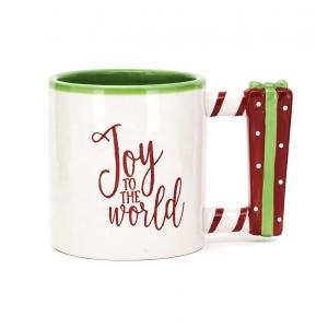coffee bulk mugs Christmas 10OZ ceramic mug with 3D holder porcelain christmas dinnerware