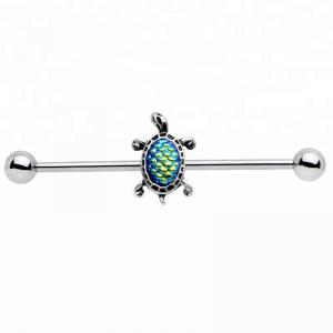 China Unique industrial barbell piercing with cute tortoise jewelry supplier