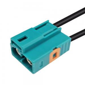 Code Z Twin FAKRA Aerial Adapter Connector WaterBlue Color For Coaxial Cable