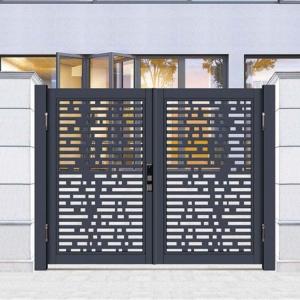 China Automated Ornamental Wrought Iron Gates Decorative Aluminum Driveway Gates supplier