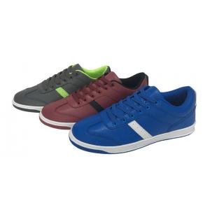 Blue color sneaker shoe new design for men size  faux leather upper TPR outsole lace up front style
