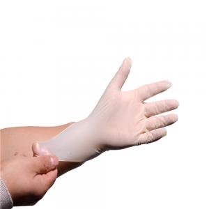 China Natural  Latex Rubber Hand Gloves , Latex Gloves Powder Free Medium supplier