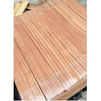 China Sapele Engineered Wood Flooring Veneer Quarter Cut 0.45mm Thickness on sale