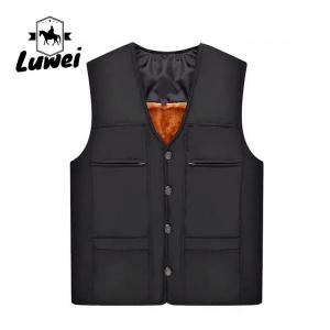 Winter China Oem Chest Bag Cargo Street Wear Warm Utility V-neck Waistcoat Knit Fitness Top Fishing Vest for Men