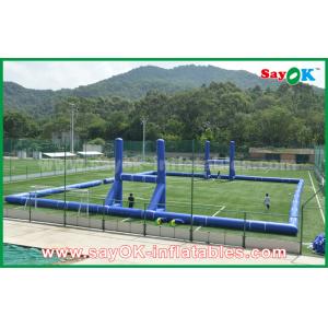 Football Inflatable Games Giant Outside PVC Tarpaulin Inflatable Soccer / Football Field Court CE Standard