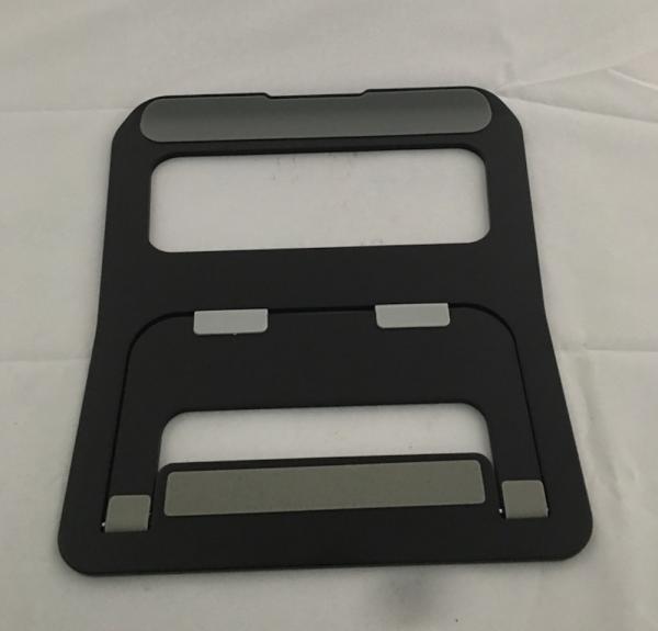 Black 230*210*4mm Macbook Metal Stand Anodizing Aluminum Laptop Tray