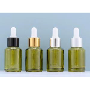 Olive Green Cosmetic Dropper Bottle 30ml Slanted Shoulder No Leakage