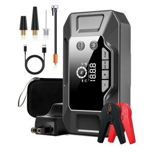 Portable 10000 Mah Super Jumper Battery Pack Car Booster Lithium Power Bank Jump Starter With Air Compressor