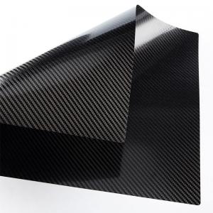 China High Strength Real 3K Carbon Fiber Plate / Panel / Sheet 0.5mm Thickness supplier