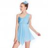 China MiDee 1 Piece Lyrical Dance Dress Ballet Costume Asymmetrical One Shoulder With Pleated Performance Wear wholesale