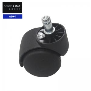 China Nylon 50mm Swivel Chair Wheel Replacement Circlip / Thread Universal Caster Wheels supplier