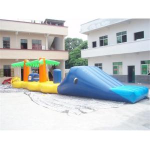 China Aqua Jump Inflatable Water Parks / Inflatable Water Island Waster Slide wholesale