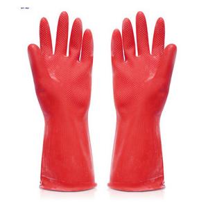 Household Cleaning Latex Gloves , Silicone Dishwashing Kitchen Rubber Gloves