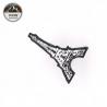 China Famous Eiffel Tower Sequin Embroidery Patches Silver / Black For Garment Accessories wholesale