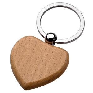 China Art Craft Wooden Key Chain 2D Heart Silver Cute Charm Rainbow Keyring supplier