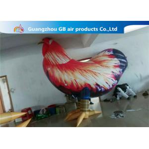 Outside Standing Inflatable Cartoon Characters PVC Rooster Animal Cock Model