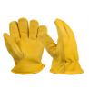 Cow Upper Yellow Leather Driving Gloves Industry Hand Protection Gloves