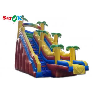 Kids Inflatable Slide Commercial Inflatable Water Slide With Copper Palm Tree Theme