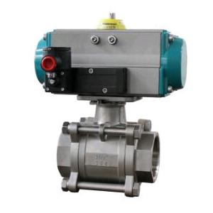 China Ball valve with pneumatic rotary actuators double acting and spring return supplier