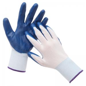 Wear Resistant Road Safety Products Polyester Nitrile Coated Glove