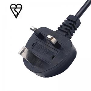 China 3 Pin UK Power Cord Plug To IEC 320 C13 BS1363 Certificate 0.5m 0.75m 1m supplier