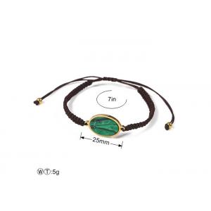 China adjustable unisex rope woven friendship Stone Beaded Bracelets supplier