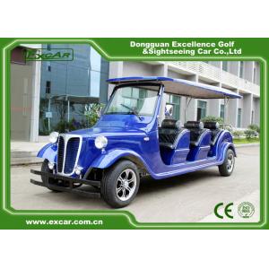 Elegant Blue Electric Classic Cars 6 Seater Electric Vintage Car