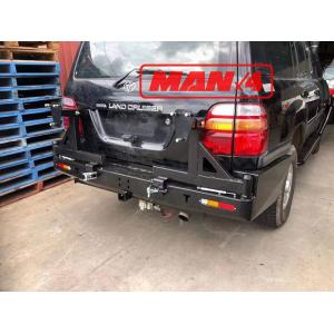 China steel offroad bumper Rear bull bar for LC100（with 2 spare tyre bracket） supplier