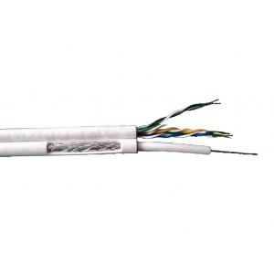Standard Shield RG59CCS  with UTP CAT5E Cable , 24AWG 4 Pairs Lan CAT5E Cable