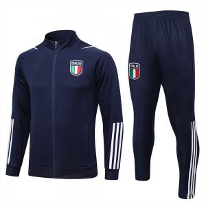 Formation Kit Set de l'Italie de survêtement de formation du football des longs hommes de cordon