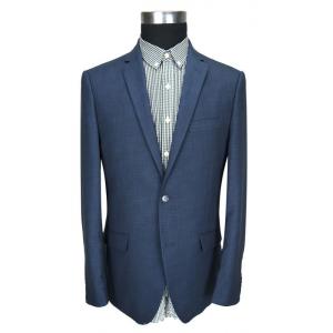 China Navy Mix Slim Fit Mens Casual Blazer Jacket Adults Windproof  T/R Fabric supplier