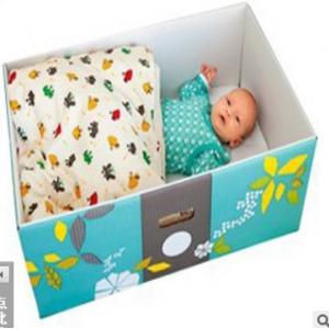 China flat lid and base baby clothing gift box  luxury baby towel paper box  custom baby swaddle  box supplier