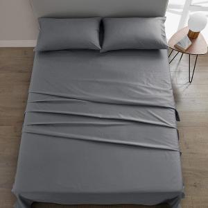 200TC Cotton Bed Sheet Set with Deep Mattress Pockets All-Season Full Length Elastic