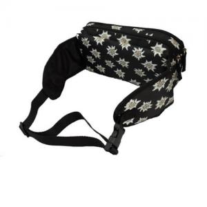 China Printed Floral Waterproof Fanny Pack , Canvas Waist Pouch Bag For Women wholesale