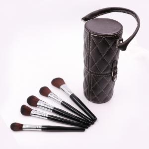 China Glitter Handle 5pcs Goat Hair Makeup Brushes For Foundation And Concealer supplier