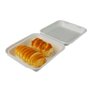 Microwavable Biodegradable Food Packaging Boxes , Custom Clamshell Box Take Out