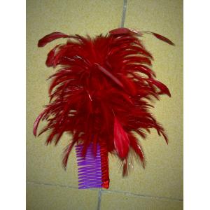 China Artificial Fancy Commercial Red Feather Headwear Shopping Mall Christmas Decorations supplier