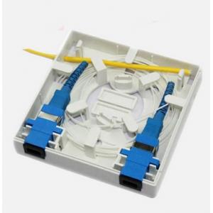 China White color Light Weight FTTH Terminal Box Socket Panel LC 2 Duplex Adapter 86 Plastic Shell wholesale