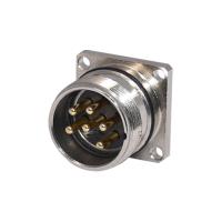China M23 Male Square PA66 Panel Mount Connector Solder Type Zinc Alloy on sale