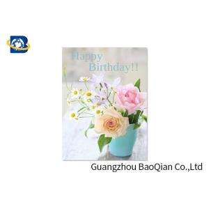 China Flower / Beauiful Girl Pattern Animation Business Cards Attracted Eyes Birthday Card supplier