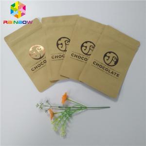 China Three Side Sealed Kraft Customized Paper Bags Foil Lined Organic Roasted Coffee Packing supplier