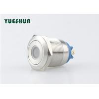 China Self Reset LED Panel Mount Push Button Switch 19mm Pin Terminal Silver Alloy 1NO on sale
