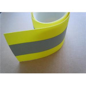 China Light Yellow Reflective Clothing Tape Sew On 1 cm Width for Garments wholesale