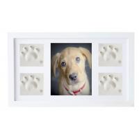 China Non Toxic Pet Keepsake Frame Kit , Solid Wood Pet Memorial Photo Frame With Clay on sale