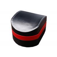 China Single Twist Plastic Watch Box  Black Color Velvet With Stitching Environmentally Friendly on sale