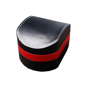 Single Twist Plastic Watch Box  Black Color Velvet With Stitching Environmentally Friendly