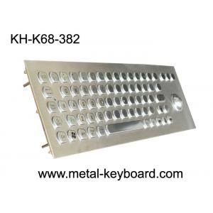 Panel Mount Metal Industrial PC Keyboard with Waterproof Trackball
