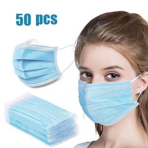 China 3 Ply Antibacterial Face Mask Non Woven Disposable Gas Mask For Health supplier