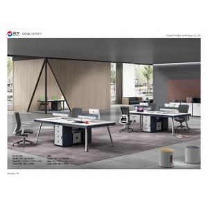 MDF PVC Modular Office Workstations 2400 X 1200 X 750 Mm Extendable 4 Person Conference Table